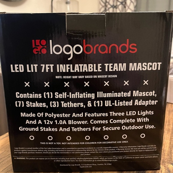 7 foot Inflatable Jackson State University Snowman - Picture 2 of 5